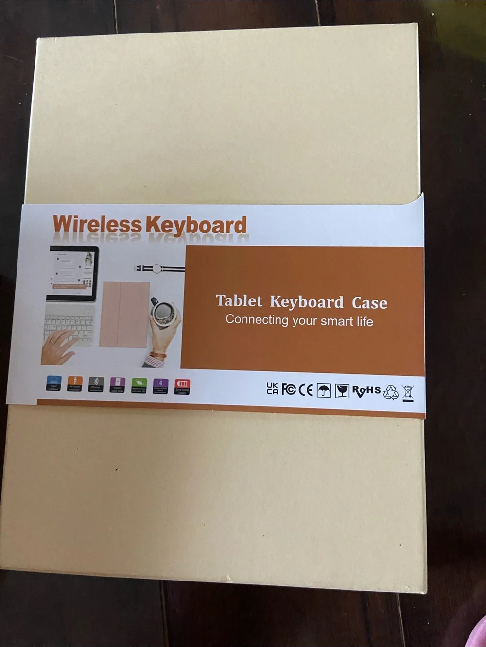 Purple Tablet Folio Case with Detachable Keyboard